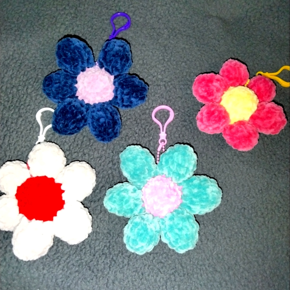 Crochet Flower keychain